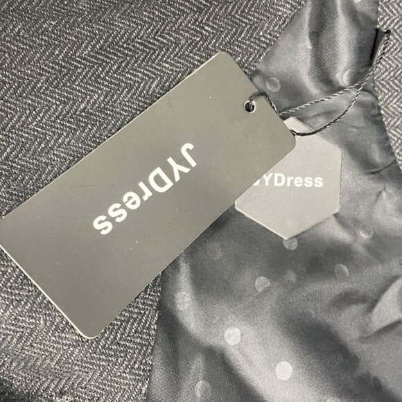 JYDress Women’s Dark Gray Herringbone Vest Button Down Sleeveless Size XL - New - Picture 5 of 8